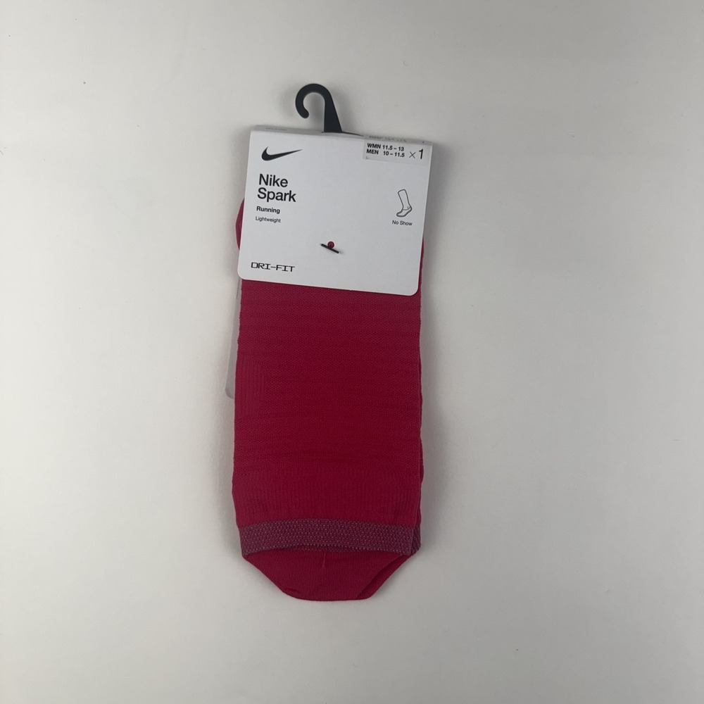 New Womens Nike Spark Lightweight Pink Running No Show Socks Size 11.5-13